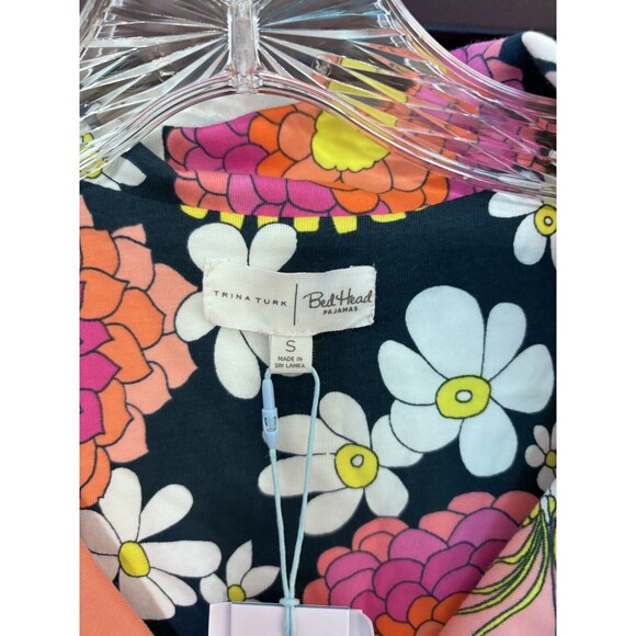Bedhead X Trina Turk Floral Luxury Pajamas Cropped Set Size Small - Picture 2 of 7